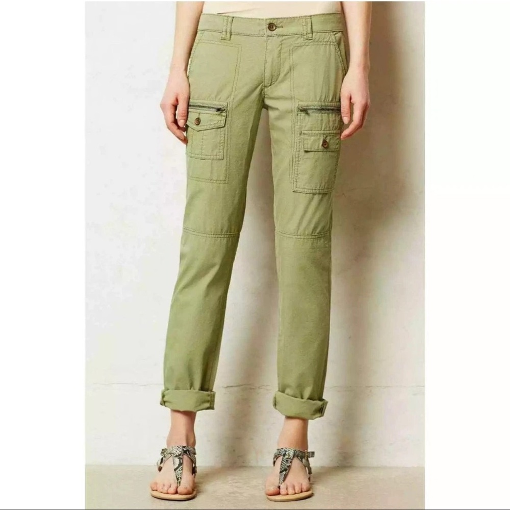Hei Hei Anthropologie Westport Cargo Pants in olive green size 28 NWT